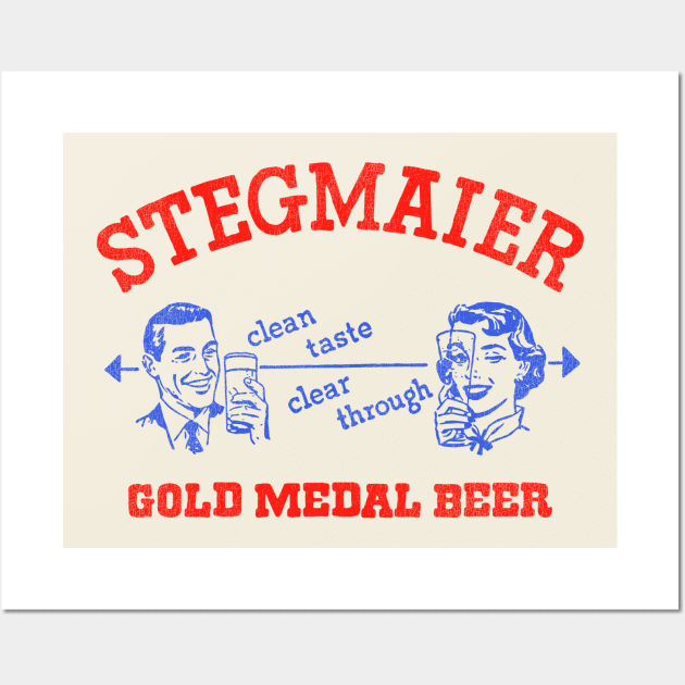 Stegmaier Gold Metal Retro Defunct Beer Wall Art by darklordpug